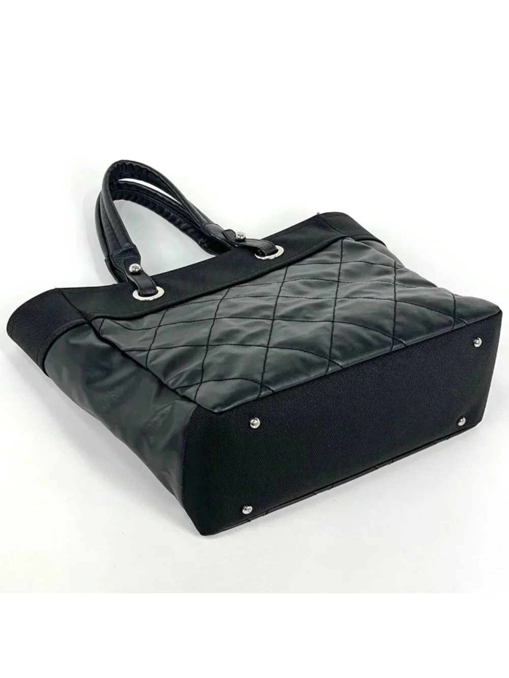 Chanel Paris Biarritz Tote MM CC Logo Black